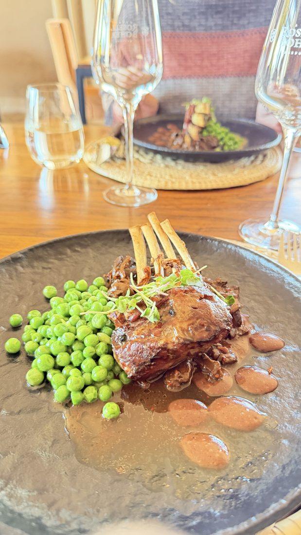 Lamb ribs plated