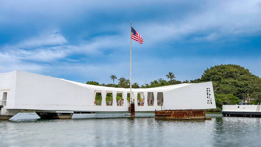 The USS Arizona Memorial at Pearl Harbor