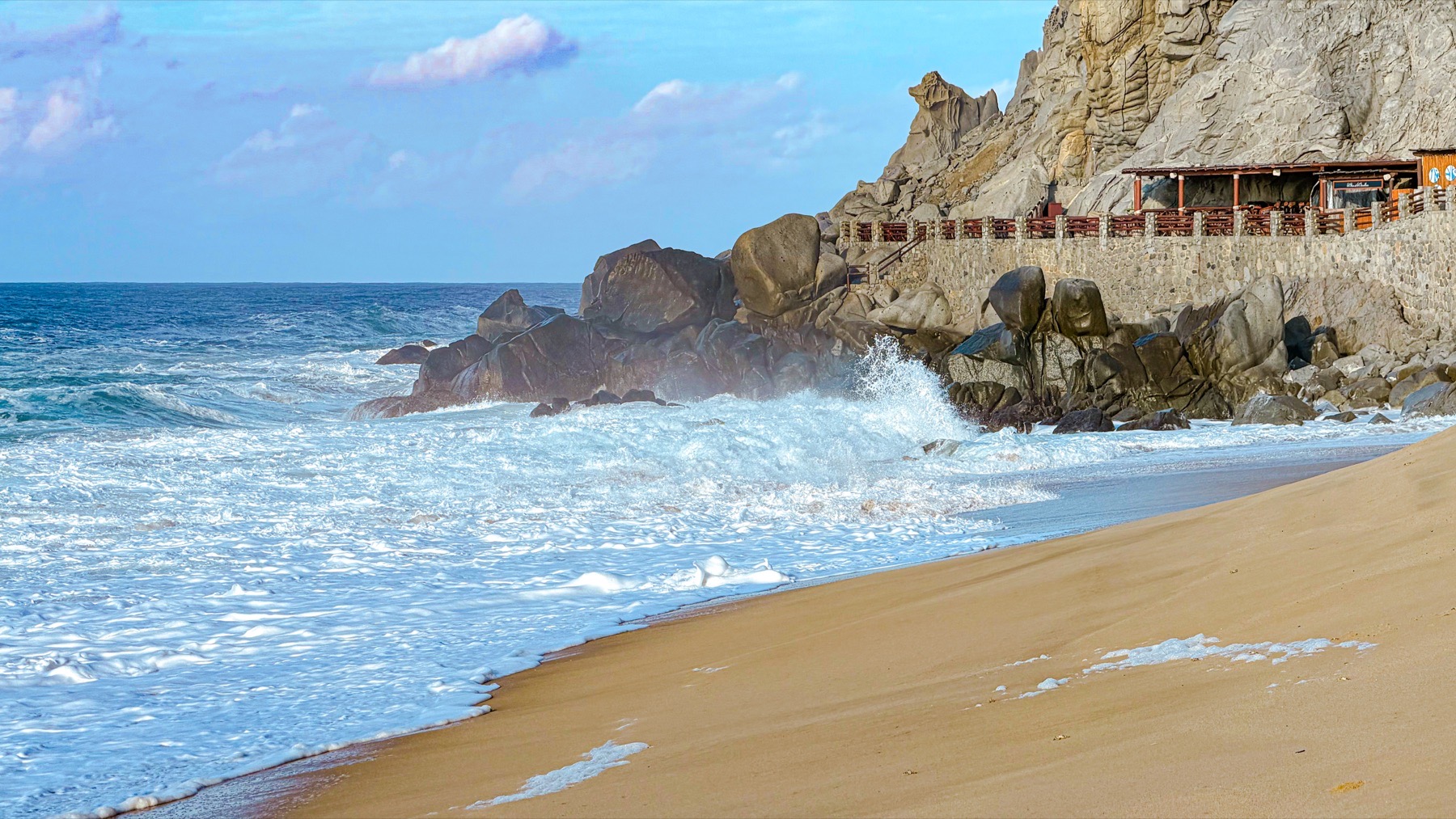 The cliff below El Farallon seen from the beach